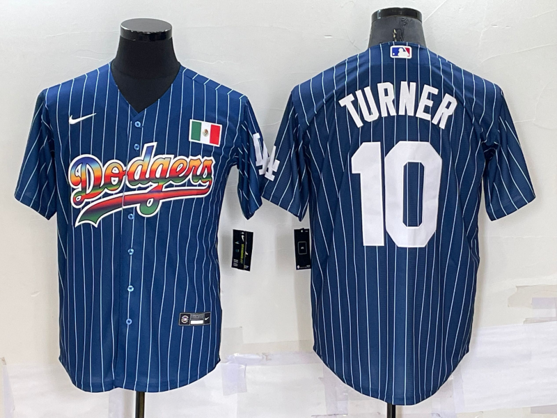 Men's Los Angeles Dodgers Justin Turner #10 Blue Authentic Game jersey