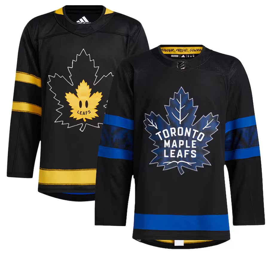 Men's Toronto Maple Leafs Black Alternate Premier Breakaway Reversible Blank jersey
