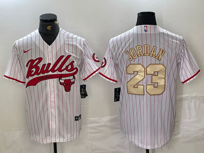 Men's Chicago Bulls Michael Jordan #23 White Replica Player Jersey