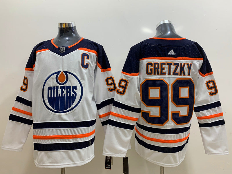Men's Edmonton Oilers Wayne Gretzky #99 White Breakaway Player jersey