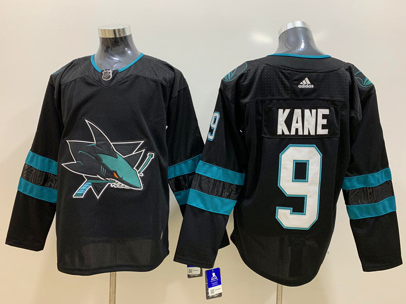 Men's San Jose Sharks Evander Kane #9 Black Breakaway Player jersey