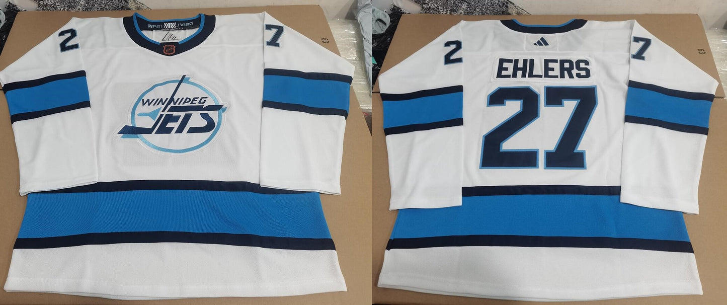 Men's Winnipeg Jets NikolaJ Ehlers #27 White Game jersey