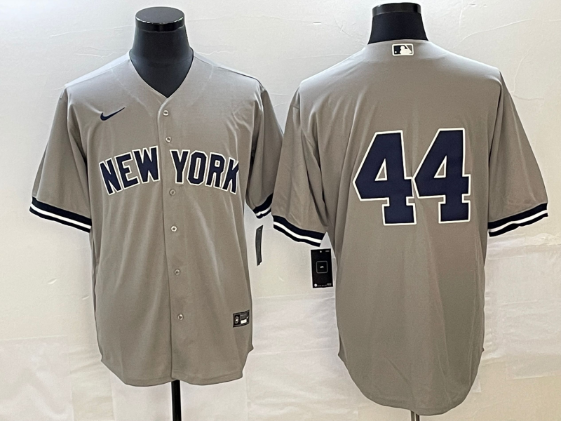 Men's New York Yankees Reggie Jackson #44 Gray Replica Player Name jersey