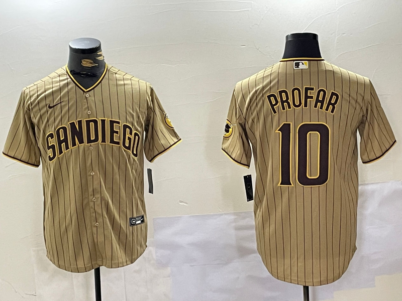 Men's San Diego Padres Jurickson Profar #10 Tan Alternate Limited Player jersey