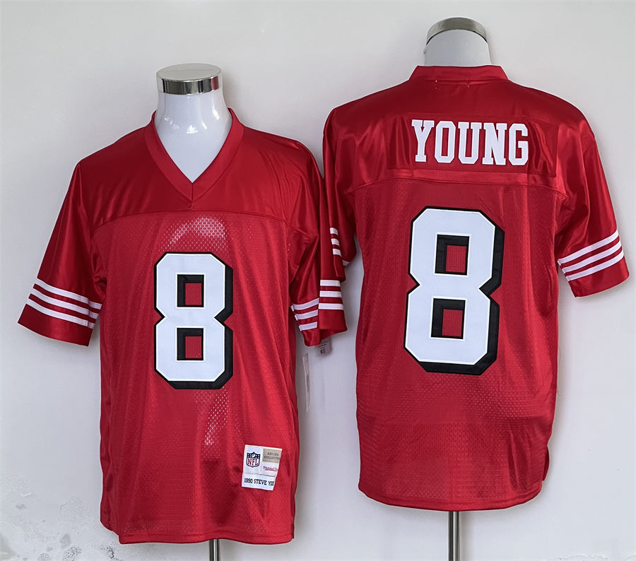 Men's San Francisco 49ers Steve Young Mitchell & Ness Scarlet Legacy Replica Player jersey