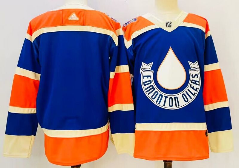 Men's Edmonton Oilers Blank Blue Player Game jersey
