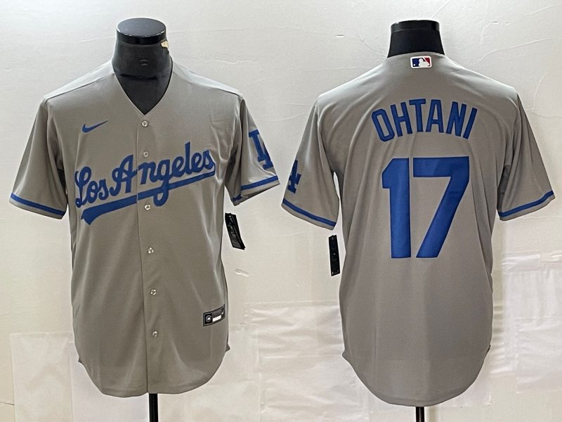 Men's Los Angeles Dodgers Shohei Ohtani #17 Gray Player Game jersey