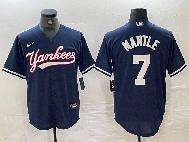 Men's New York Yankees Mickey Mantle #7 Navy Limited Player jersey