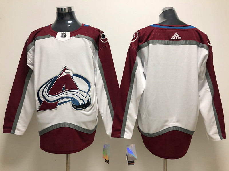 Men's Colorado Avalanche White Away Primegreen Authentic Blank jersey