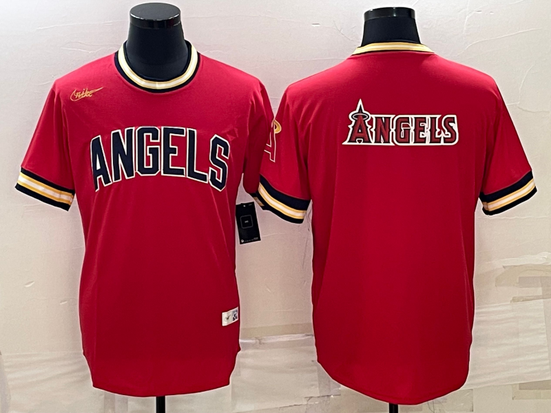 Men's Los Angeles Angels Red Alternate Replica Player Name jersey