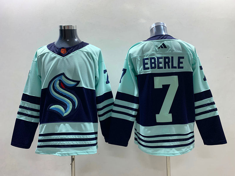 Men's Seattle Kraken Jordan Eberle #7 Teal Reverse Retro 2.0 Authentic Player jersey