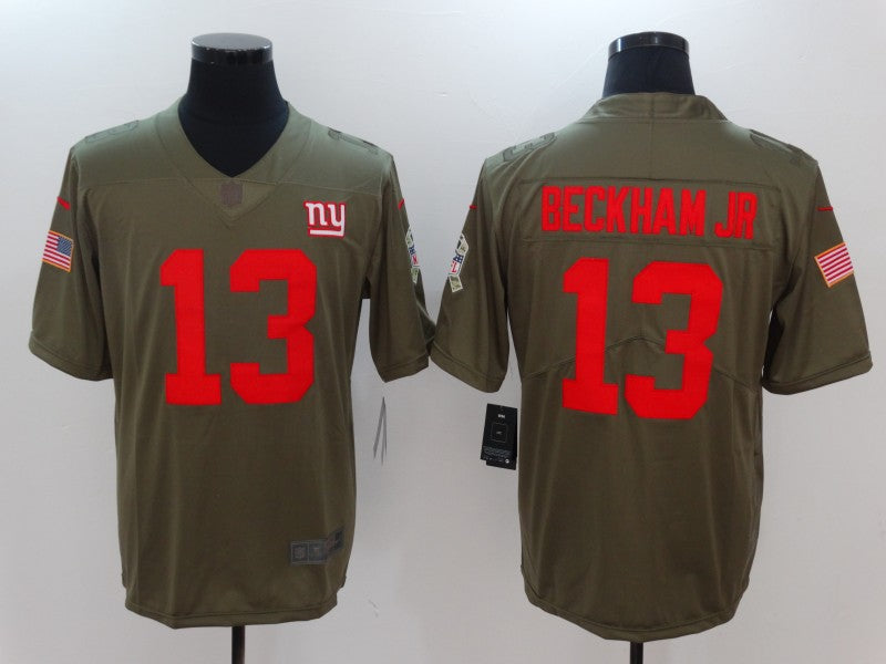 Men's New York Giants Odell Beckham Jr. #13 Brown Game jersey