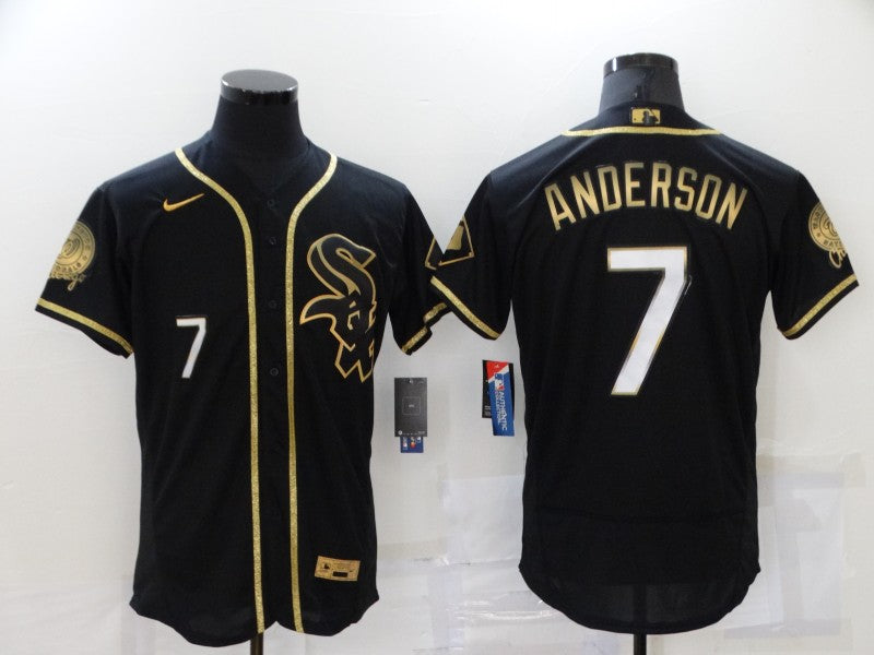Men's Chicago White Sox Tim Anderson #7 Black Authentic Game jersey