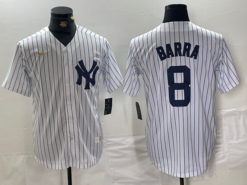 Men's New York Yankees Yogi Berra #8 White Home Cooperstown Collection Player jersey