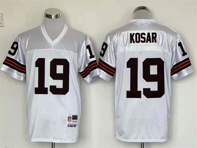 Men's Cleveland Browns Bernie Kosar Mitchell & Ness White Legacy Replica Player jersey