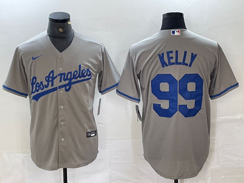 Men's Los Angeles Dodgers Joe Kelly #99 Gray Replica Player jersey