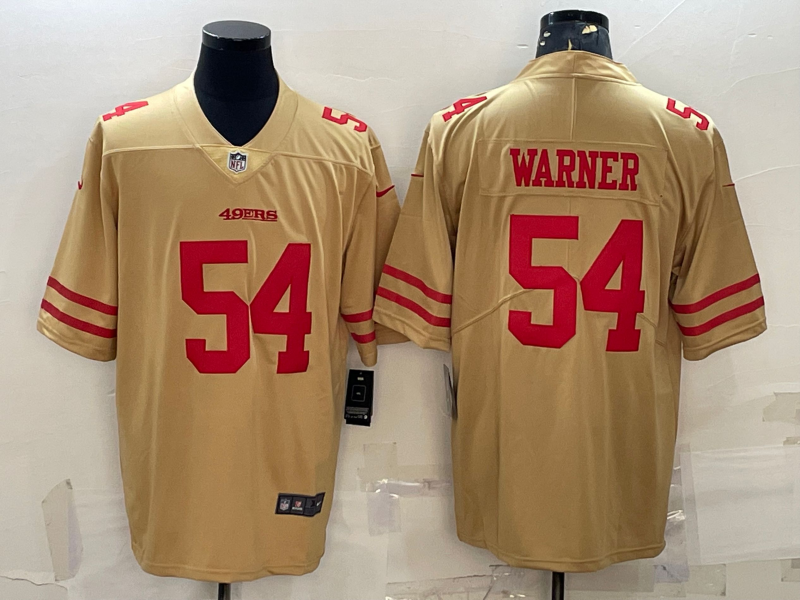 Men's San Francisco 49ers Fred Warner #54 Gold Inverted Legend jersey