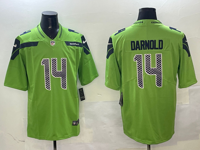 Men's Seattle Seahawks Sam Darnold #14 Green Game Player jersey