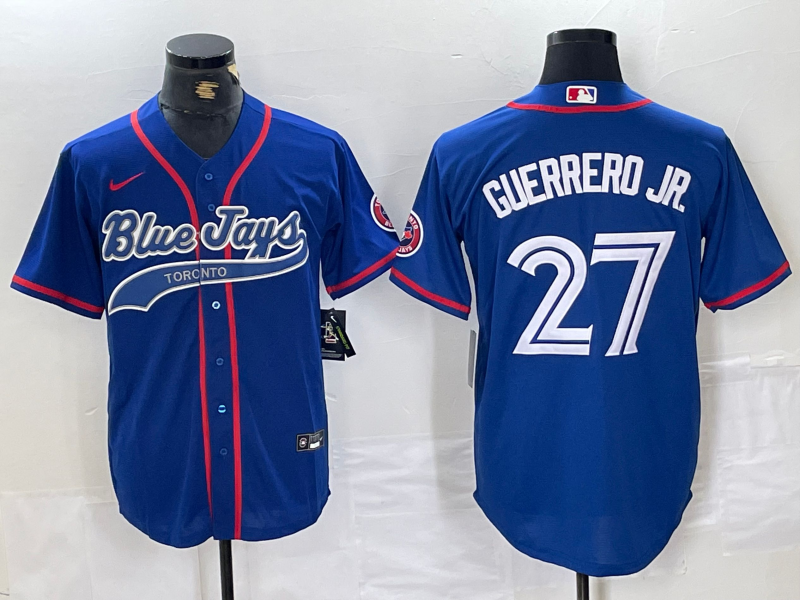 Men's Toronto Blue Jays Vladimir Guerrero Jr. #27 Royal Player jersey Joint Edition
