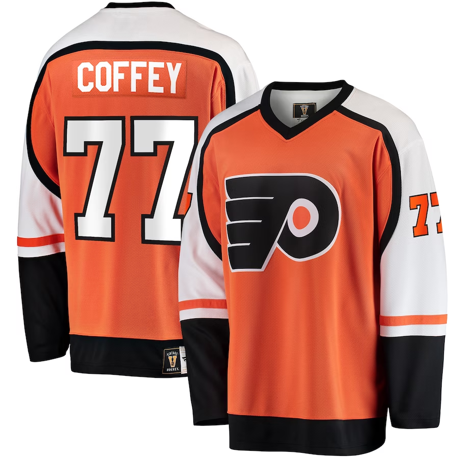 Men's Philadelphia Flyers Paul Coffey #77 Orange Player jersey