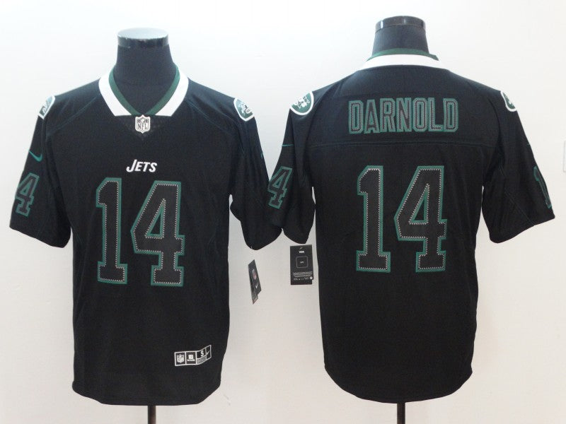Men's New York Jets Sam Darnold #14 Black Game jersey