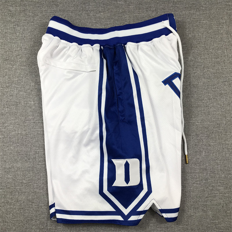 Men's Duke Blue Devils White Basketball Shorts