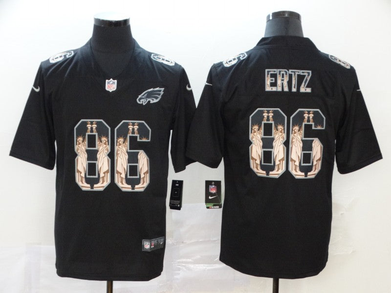 Men's Philadelphia Eagles Zach Ertz #86 Black Player Game jersey