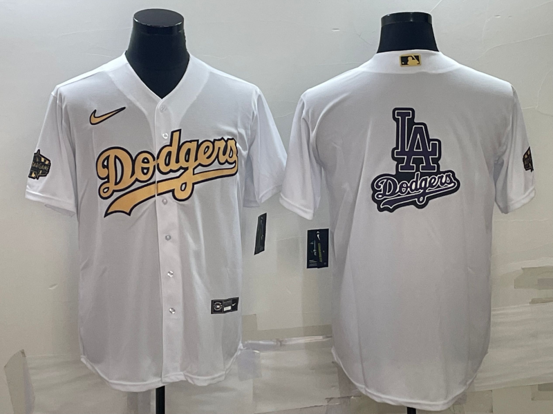 Men's Los Angeles Dodgers White Blank Replica jersey