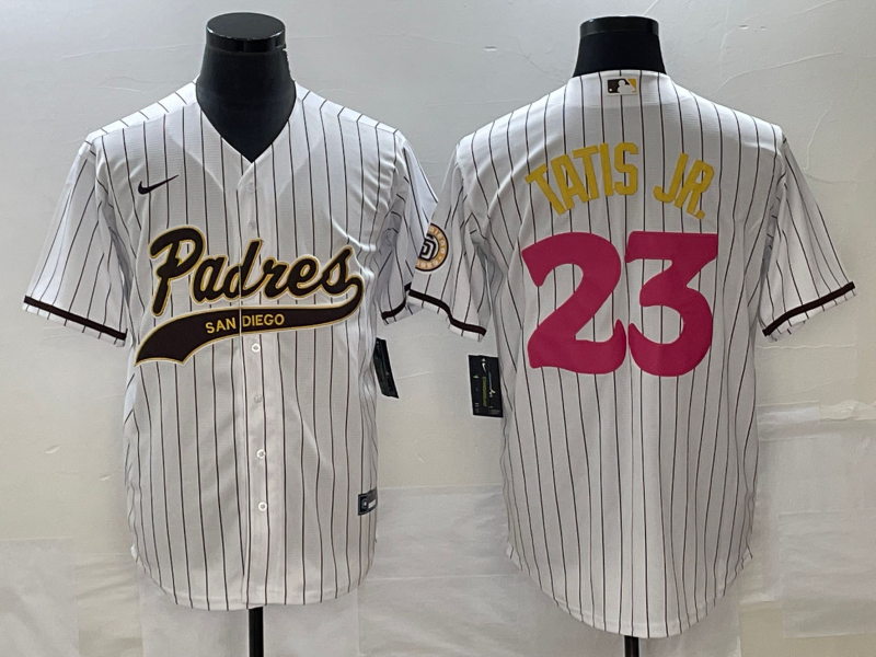 Men's San Diego Padres Fernando Tatis Jr. #23 White Replica Team jersey Joint Edition