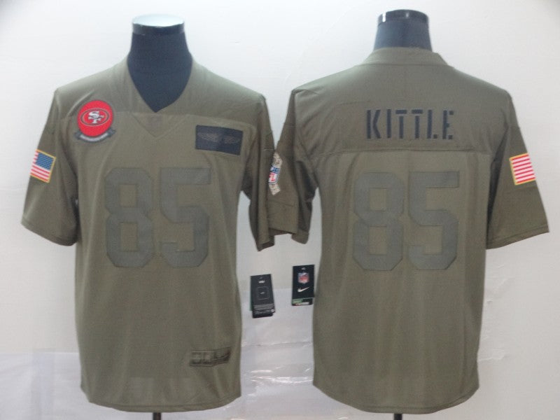 Men's San Francisco 49ers George Kittle #85 Brown Game jersey