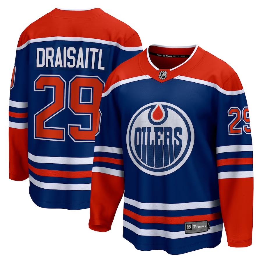 Men's Edmonton Oilers Leon Draisaitl #29 Royal Home Breakaway Player jersey