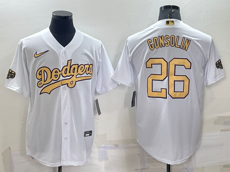 Men's Los Angeles Dodgers Tony Gonsolin #26 White Replica Baseball jersey