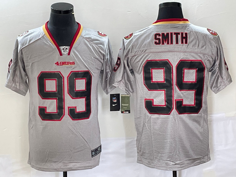 Men's San Francisco 49ers Aldon Smith #99 Gray Game jersey