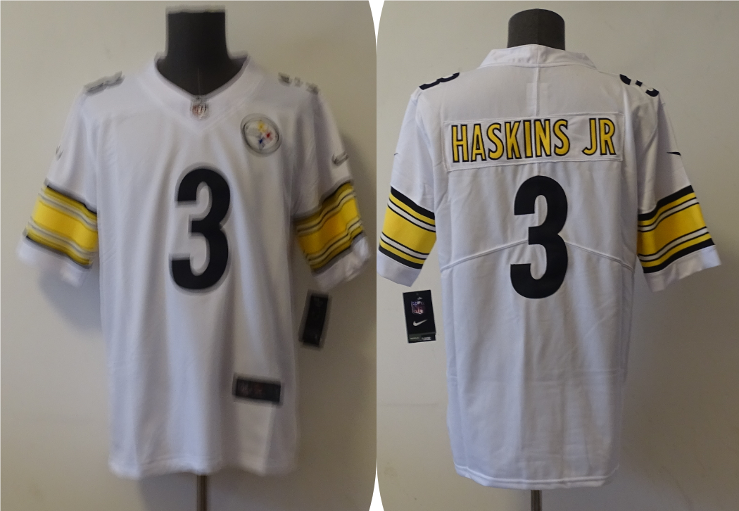 Men's Pittsburgh Steelers Dwayne Haskins Jr. #3 White Game jersey