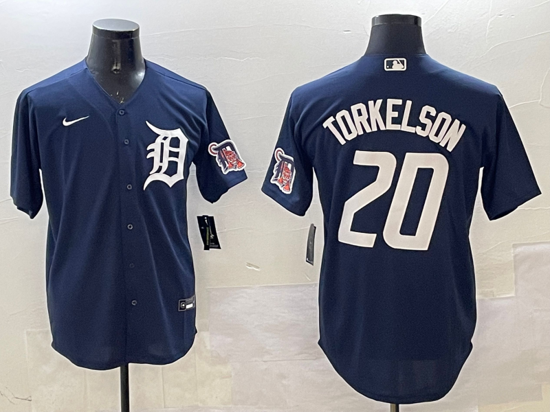Men's Detroit Tigers Spencer Torkelson #20 Navy Replica Player jersey
