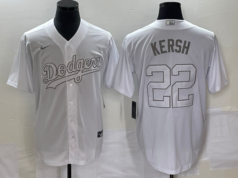 Men's Los Angeles Dodgers Clayton Kershaw #22 White Replica Player jersey