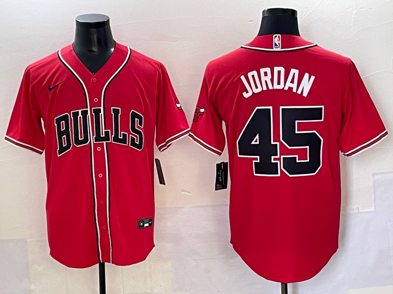 Men's Chicago Bulls Michael Jordan #45 Red Limited Player Jersey