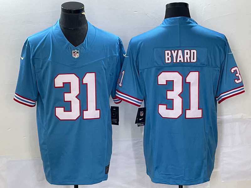 Men's Tennessee Titans Kevin Byard #31 Light Blue Oilers Throwback Vapor F.U.S.E. Limited jersey