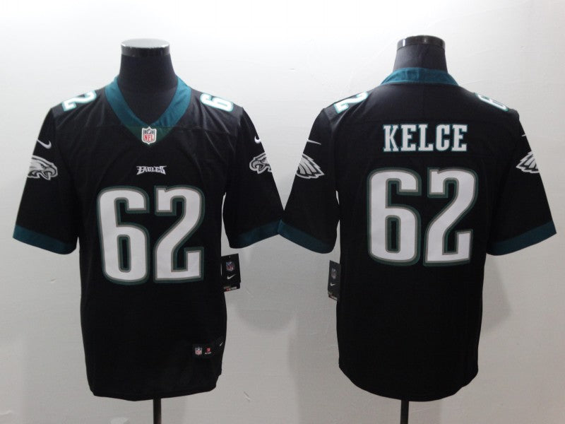 Men's Philadelphia Eagles Jason Kelce #62 Black Game jersey