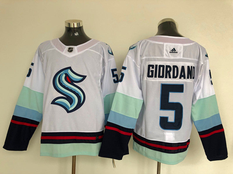 Men's Seattle Kraken Mark Giordano #5 White Home Breakaway Player jersey