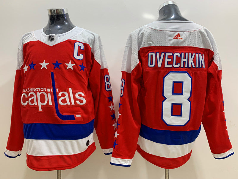 Men's Washington Capitals Alexander Ovechkin #8 Red Home Breakaway Player jersey