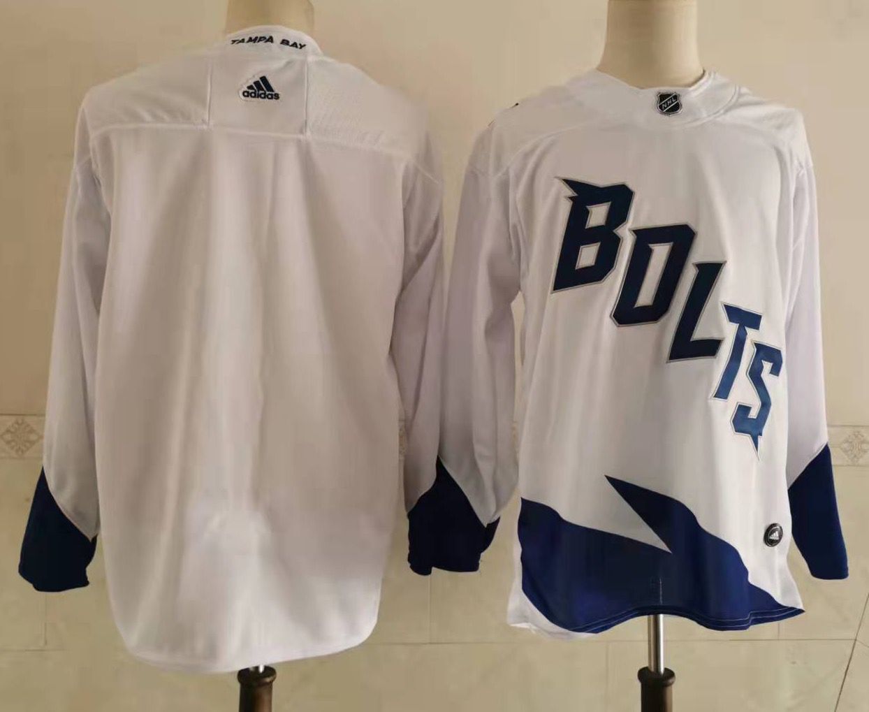 Men's Tampa Bay Lightning White Player Game Blank jersey