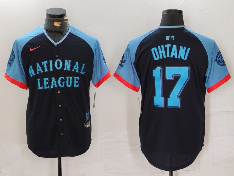 Men's National League Shohei Ohtani #17 Navy 2024 MLB All-Star Game Limited Player jersey
