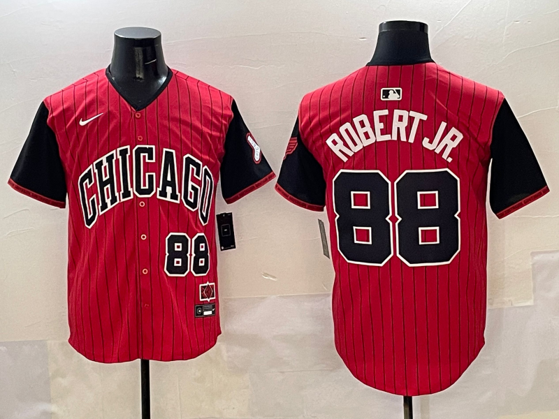 Men's Chicago White Sox Luis Robert Jr. #88 Red/Black 2025 City Connect Limited Player jersey