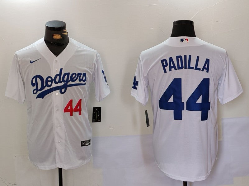 Men's Los Angeles Dodgers Vicente Padilla #44 White Home Replica Player jersey