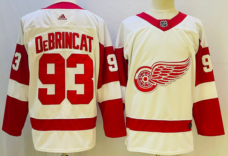 Men's Detroit Red Wings Alex DeBrincat #93 White Player jersey