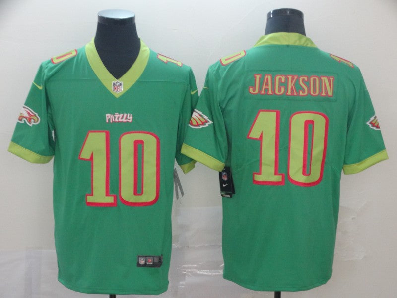 Men's Philadelphia Eagles Desean Jackson #10 Green Game jersey City Edition