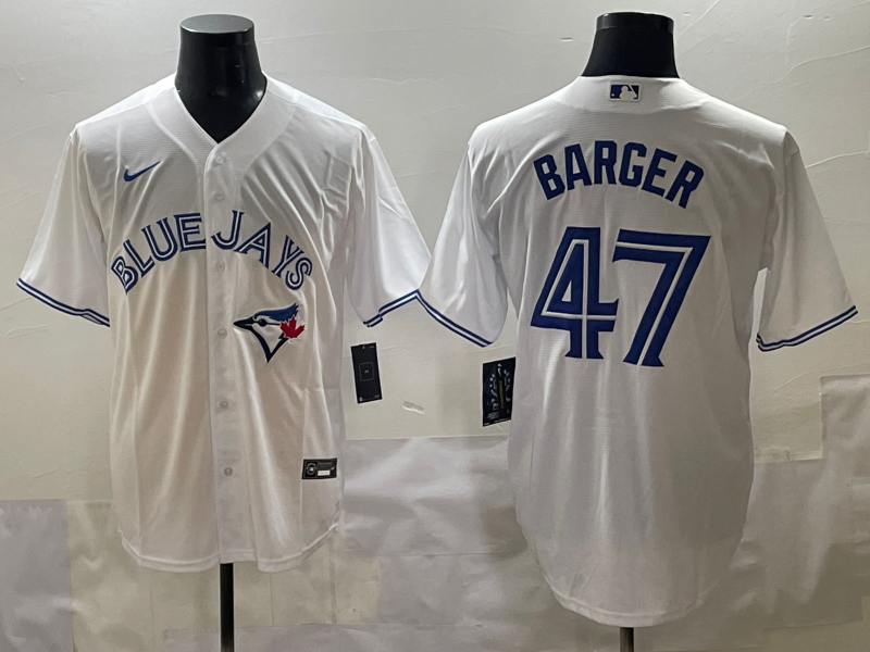 Men's Toronto Blue Jays Addison Barger #47 White Home Limited Player Jersey