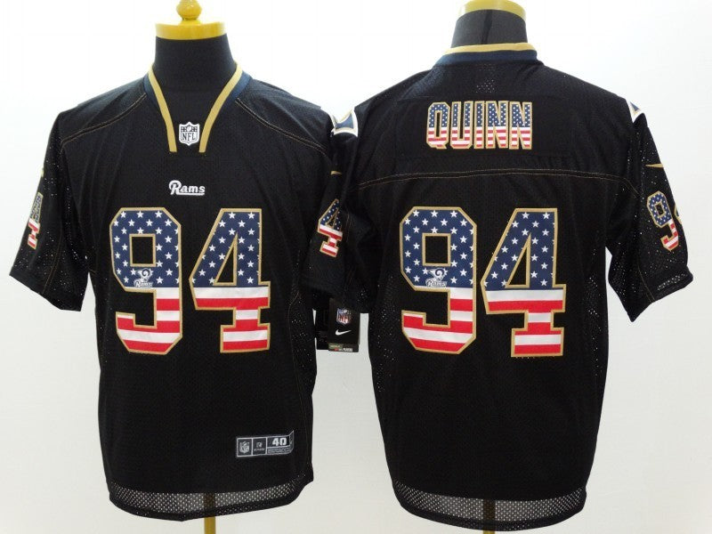 Men's Los Angeles Rams Robert Quinn #94 Black Game jersey