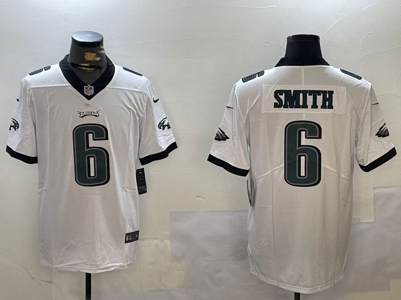 Men's Philadelphia Eagles DeVonta Smith #6 White Game jersey